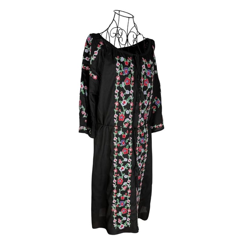 Fashion, accesorii si bijuterii - Femei - Imbracaminte femei - Rochii femei - Rochie dama S25 negru/mov , marimea M - Infinity.ro