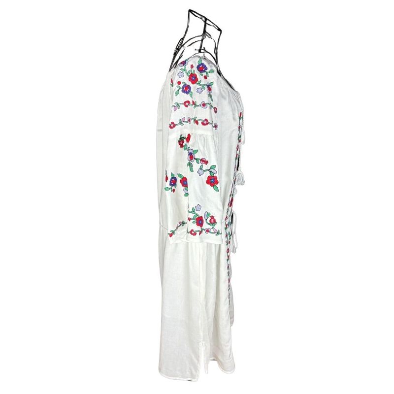 Fashion, accesorii si bijuterii - Femei - Imbracaminte femei - Rochii femei - Rochie dama S25 alb/mov , marimea S - Infinity.ro