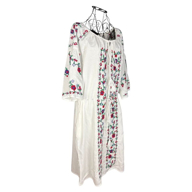 Fashion, accesorii si bijuterii - Femei - Imbracaminte femei - Rochii femei - Rochie dama S25 alb/mov , marimea XL - Infinity.ro