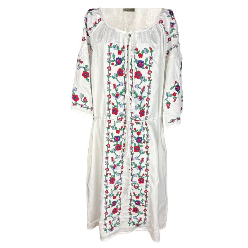 Fashion, accesorii si bijuterii - Femei - Imbracaminte femei - Rochii femei - Rochie dama S25 alb/mov , marimea XL - Infinity.ro