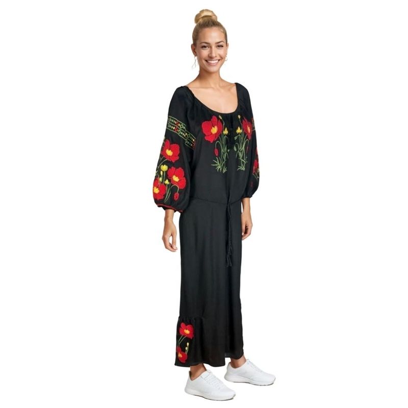Fashion, accesorii si bijuterii - Femei - Imbracaminte femei - Rochii femei - Rochie dama S25 negru/rosu , marimea S - Infinity.ro