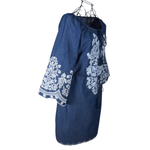 Fashion, accesorii si bijuterii - Femei - Imbracaminte femei - Rochii femei - Rochie traditionala dama R, albastru/alb , marimea S - Infinity.ro