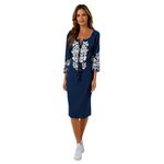 Fashion, accesorii si bijuterii - Femei - Imbracaminte femei - Rochii femei - Rochie traditionala dama R, albastru/alb , marimea 2XL - Infinity.ro