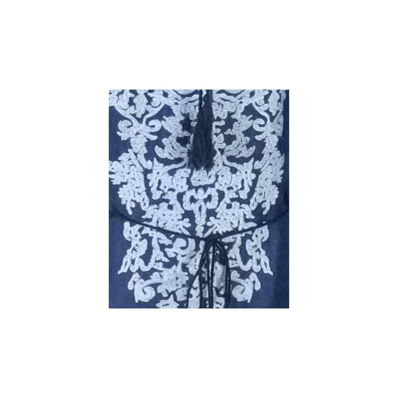 Fashion, accesorii si bijuterii - Femei - Imbracaminte femei - Rochii femei - Rochie traditionala dama R, albastru/alb , marimea 2XL - Infinity.ro