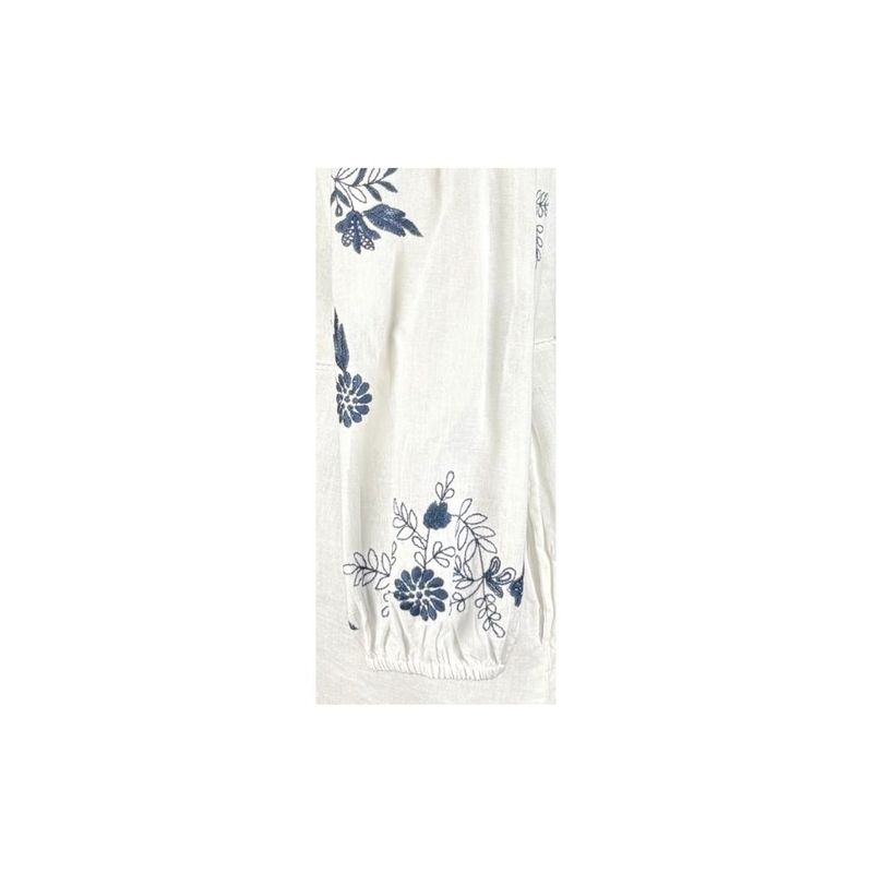 Fashion, accesorii si bijuterii - Femei - Imbracaminte femei - Rochii femei - Rochie traditionala dama R25 alb/albastru , marimea M - Infinity.ro