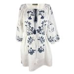 Fashion, accesorii si bijuterii - Femei - Imbracaminte femei - Rochii femei - Rochie traditionala dama R25 alb/albastru , marimea M - Infinity.ro