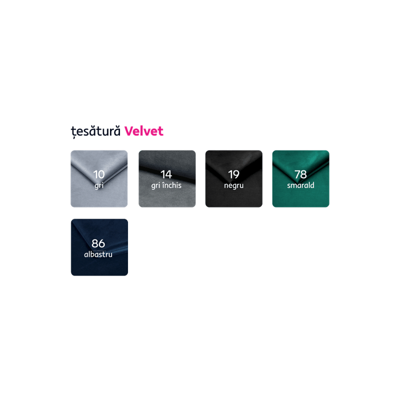 Casa si Gradina - Mobilier - Canapele si coltare - Canapele - Canapea extensibila de lux 2 locuri, stofa gri deschis Velvet, ROMANO - Infinity.ro