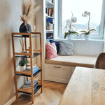 Casa si Gradina - Mobilier - Biblioteci si rafturi - Rafturi - Etajera cu 4 rafturi, natural / negru, NAOKO - Infinity.ro