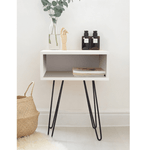 Casa si Gradina - Mobilier - Comode si corpuri - Noptiere - Noptiera / masa, alb / negru, HONEJ - Infinity.ro