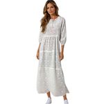 Fashion, accesorii si bijuterii - Femei - Imbracaminte femei - Rochii femei - Rochie traditionala dama R25 alb/optic , marimea S - Infinity.ro