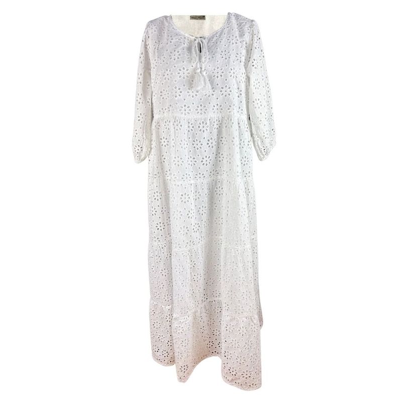 Fashion, accesorii si bijuterii - Femei - Imbracaminte femei - Rochii femei - Rochie traditionala dama R25 alb crystal , marimea S - Infinity.ro