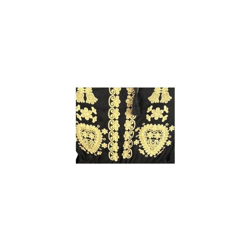 Fashion, accesorii si bijuterii - Femei - Imbracaminte femei - Rochii femei - Rochie traditionala dama RL25 negru/bej , marimea 3XL - Infinity.ro