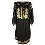 Fashion, accesorii si bijuterii - Femei - Imbracaminte femei - Rochii femei - Rochie traditionala dama RL25 negru/bej , marimea 3XL - Infinity.ro