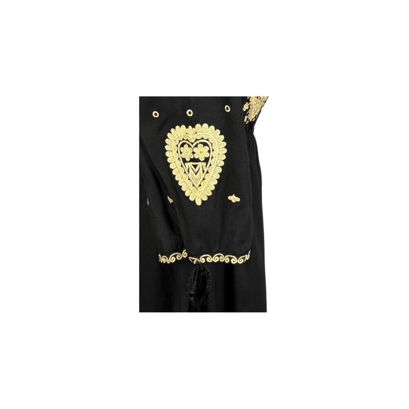 Fashion, accesorii si bijuterii - Femei - Imbracaminte femei - Rochii femei - Rochie traditionala dama RL25 negru/bej , marimea 3XL - Infinity.ro