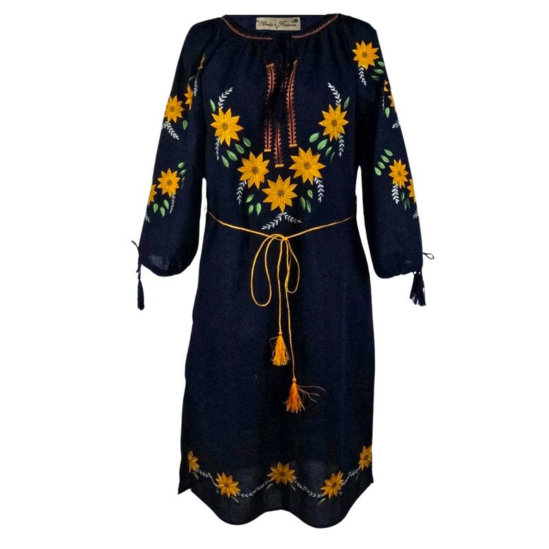 Fashion, accesorii si bijuterii - Femei - Imbracaminte femei - Rochii femei - Rochie dama casual RDF, bleumarin , marimea M - Infinity.ro