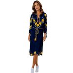 Fashion, accesorii si bijuterii - Femei - Imbracaminte femei - Rochii femei - Rochie dama casual RDF, bleumarin , marimea M - Infinity.ro
