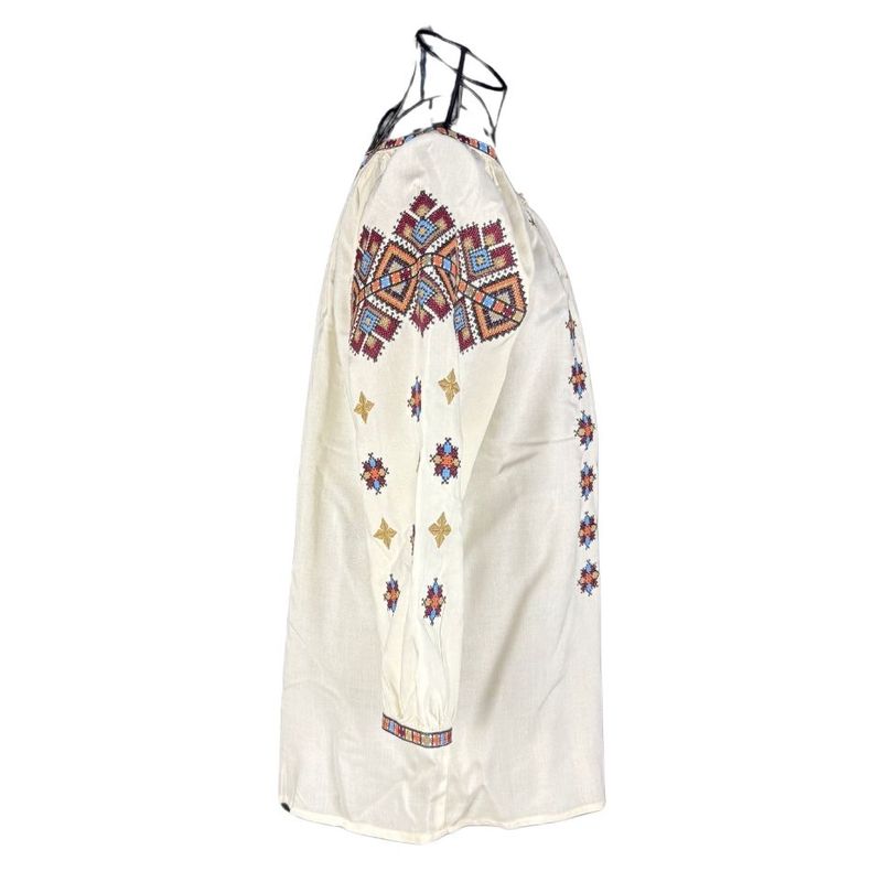 Fashion, accesorii si bijuterii - Femei - Imbracaminte femei - Camasi si bluze femei - Bluza dama tip ie 257 bej/maro marimea S - Infinity.ro
