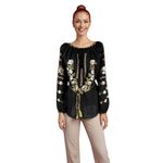 Fashion, accesorii si bijuterii - Femei - Imbracaminte femei - Camasi si bluze femei - Bluza dama tip ie I26 negru/alb marimea S - Infinity.ro