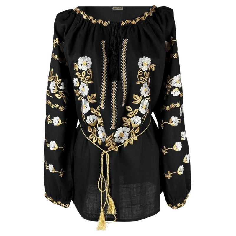 Fashion, accesorii si bijuterii - Femei - Imbracaminte femei - Camasi si bluze femei - Bluza dama tip ie I26 negru/alb marimea S - Infinity.ro