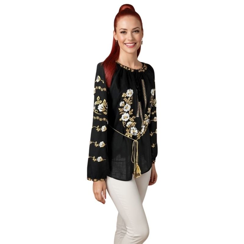 Fashion, accesorii si bijuterii - Femei - Imbracaminte femei - Camasi si bluze femei - Bluza dama tip ie I26 negru/alb marimea S - Infinity.ro