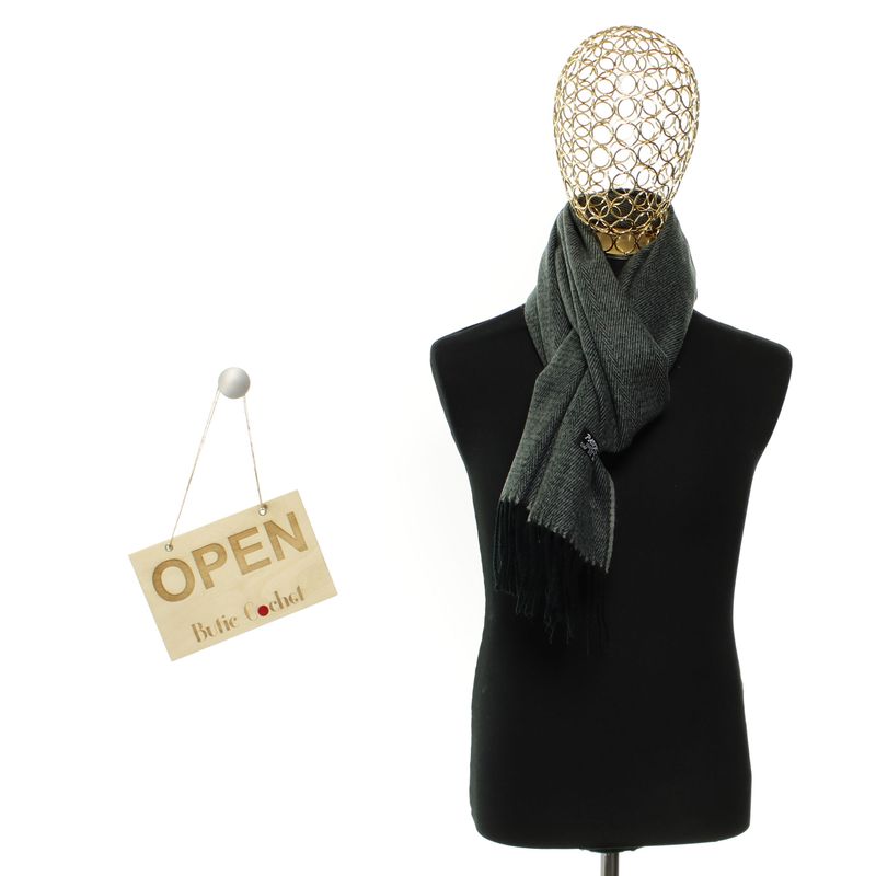 Fashion, accesorii si bijuterii - Barbati - Accesorii barbati - Esarfe si fulare barbati - Esarfa barbati, din lana, pashmina, 31x170 cm, Buticcochet, Gri - ES3203 - Infinity.ro