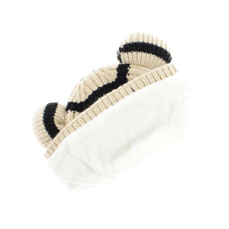 Fashion, accesorii si bijuterii - Copii - Accesorii copii - Caciuli si palarii copii - Set caciula si fular, pentru copii, Buticcochet, din viscoza si sintetic, model cu ursulet, Bej - SETF272 - Infinity.ro