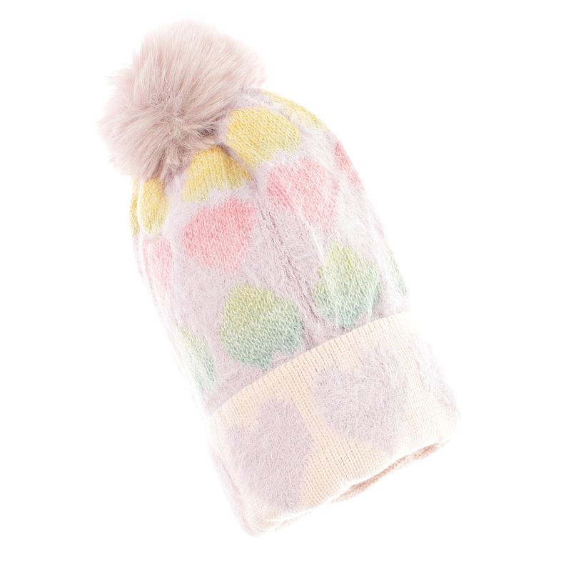 Fashion, accesorii si bijuterii - Copii - Accesorii copii - Caciuli si palarii copii - Fes pentru copii, Buticcochet, din viscoza si sintetic, model cu inimioare, Multicolor - FES374 - Infinity.ro