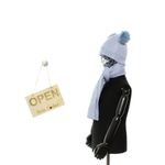 Fashion, accesorii si bijuterii - Copii - Accesorii copii - Caciuli si palarii copii - Set caciula si fular, pentru copii, Buticcochet, din viscoza si sintetic, model cu ursulet, Albastru - SETF262 - Infinity.ro