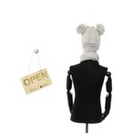 Fashion, accesorii si bijuterii - Copii - Accesorii copii - Caciuli si palarii copii - Set caciula si fular, pentru copii, Buticcochet, din viscoza si sintetic, model cu ursulet, Gri - SETF259 - Infinity.ro