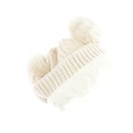 Fashion, accesorii si bijuterii - Copii - Accesorii copii - Caciuli si palarii copii - Set caciula si fular, pentru copii, Buticcochet, din viscoza si sintetic, model cu ursulet, Crem - SETF263 - Infinity.ro