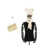 Fashion, accesorii si bijuterii - Copii - Accesorii copii - Caciuli si palarii copii - Set caciula si fular, pentru copii, Buticcochet, din viscoza si sintetic, model cu ursulet, Crem - SETF263 - Infinity.ro