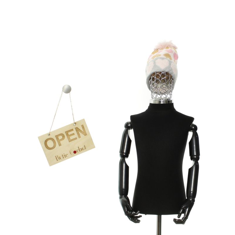 Fashion, accesorii si bijuterii - Copii - Accesorii copii - Caciuli si palarii copii - Fes pentru copii, Buticcochet, din viscoza si sintetic, model cu inimioare, Multicolor - FES377 - Infinity.ro