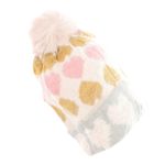 Fashion, accesorii si bijuterii - Copii - Accesorii copii - Caciuli si palarii copii - Fes pentru copii, Buticcochet, din viscoza si sintetic, model cu inimioare, Multicolor - FES377 - Infinity.ro
