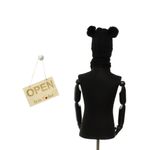Fashion, accesorii si bijuterii - Copii - Accesorii copii - Caciuli si palarii copii - Set caciula si fular, pentru copii, Buticcochet, din viscoza si sintetic, model cu ursulet, Negru - SETF264 - Infinity.ro