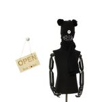Fashion, accesorii si bijuterii - Copii - Accesorii copii - Caciuli si palarii copii - Set caciula si fular, pentru copii, Buticcochet, din viscoza si sintetic, model cu ursulet, Negru - SETF264 - Infinity.ro