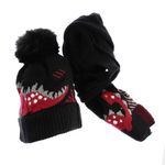 Fashion, accesorii si bijuterii - Copii - Accesorii copii - Caciuli si palarii copii - Set caciula si fular, pentru copii, Buticcochet, din viscoza si sintetic, model cu dinozauri, Negru - SETF307 - Infinity.ro