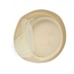 Fashion, accesorii si bijuterii - Femei - Accesorii femei - Caciuli si palarii femei - Palarie de soare, Dama, din paie de hartie, Buticcochet, cu accesoriu decorativ, One size, Bej - PAL1641 - Infinity.ro