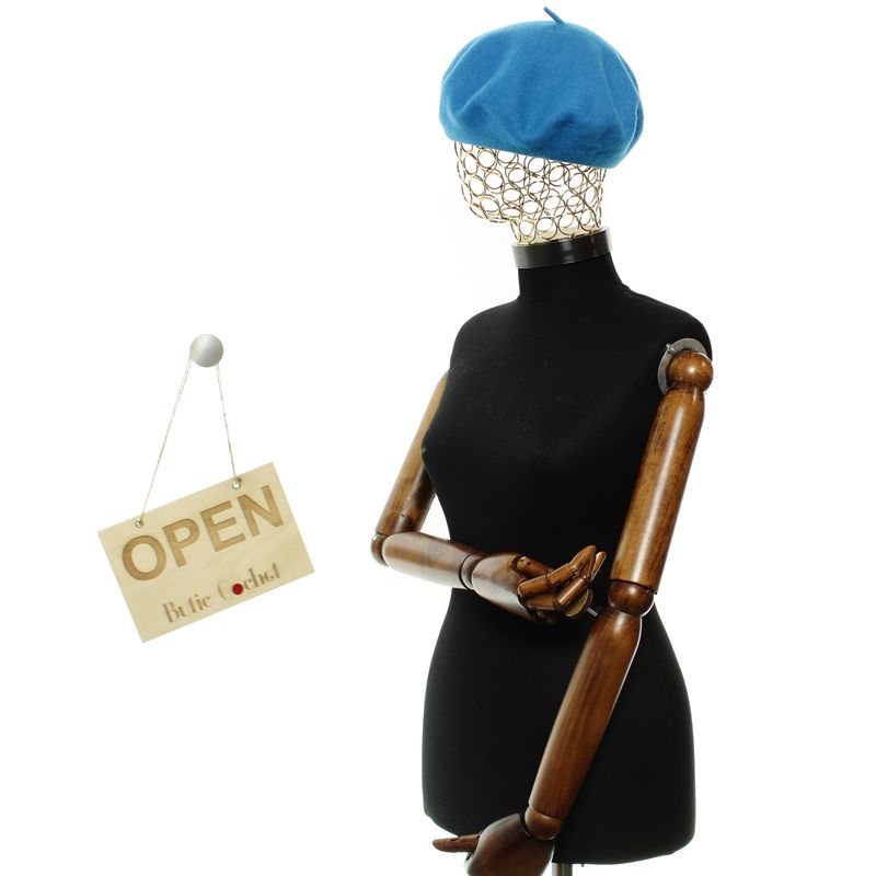 Fashion, accesorii si bijuterii - Femei - Accesorii femei - Caciuli si palarii femei - Bereta de dama, Buticcochet, din lana, one size, Albastru inchis - BSC723 - Infinity.ro