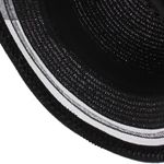 Fashion, accesorii si bijuterii - Femei - Accesorii femei - Caciuli si palarii femei - Palarie de soare, Dama, din paie de hartie, Buticcochet, cu accesoriu decorativ, One size, Negru - PAL1638 - Infinity.ro