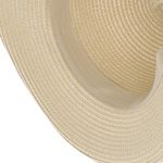 Fashion, accesorii si bijuterii - Femei - Accesorii femei - Caciuli si palarii femei - Palarie de soare, Dama, din paie de hartie, Buticcochet, cu accesoriu decorativ, One size, Bej - PAL1641 - Infinity.ro