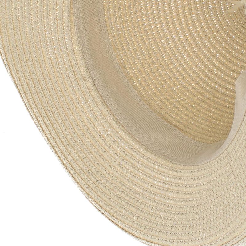 Fashion, accesorii si bijuterii - Femei - Accesorii femei - Caciuli si palarii femei - Palarie de soare, Dama, din paie de hartie, Buticcochet, cu accesoriu decorativ, One size, Bej - PAL1641 - Infinity.ro