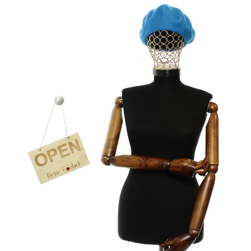 Fashion, accesorii si bijuterii - Femei - Accesorii femei - Caciuli si palarii femei - Bereta de dama, Buticcochet, din lana, one size, Albastru inchis - BSC723 - Infinity.ro