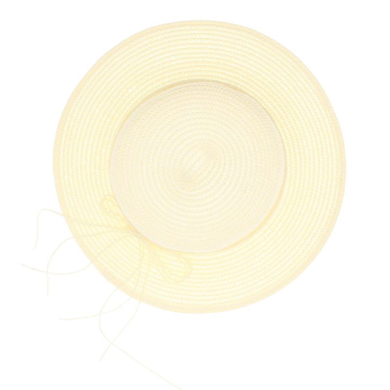 Fashion, accesorii si bijuterii - Femei - Accesorii femei - Caciuli si palarii femei - Palarie de soare, Dama, din paie de hartie, Buticcochet, bor mic, One size, cu snur decorativ, Crem - PAL1694 - Infinity.ro
