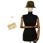 Fashion, accesorii si bijuterii - Femei - Accesorii femei - Caciuli si palarii femei - Palarie dama, reglabila, ButicCochet, 20% lana 80 acril, Kaki - PAL1835 - Infinity.ro