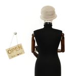 Fashion, accesorii si bijuterii - Femei - Accesorii femei - Caciuli si palarii femei - Palarie dama, bir mic, din lana si polimida, Demi, marime 56-58, Bej - PAL1860 - Infinity.ro