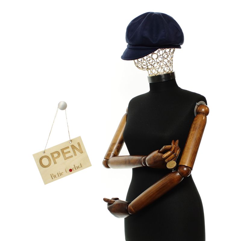 Fashion, accesorii si bijuterii - Femei - Accesorii femei - Caciuli si palarii femei - Sapca de dama, Buticcochet, din acril si poliester, marime 54-56, Bleumarin - BSC823 - Infinity.ro