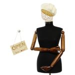 Fashion, accesorii si bijuterii - Femei - Accesorii femei - Caciuli si palarii femei - Bereta de dama, Buticcochet, din lana si acril, model cu perle, one size, Alb - BSC771 - Infinity.ro