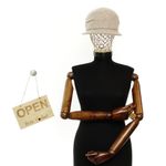 Fashion, accesorii si bijuterii - Femei - Accesorii femei - Caciuli si palarii femei - Palarie dama, bir mic, din lana si polimida, Demi, marime 56-58, Bej - PAL1860 - Infinity.ro