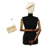 Fashion, accesorii si bijuterii - Femei - Accesorii femei - Caciuli si palarii femei - Bereta de dama, Buticcochet, din lana si acril, model cu perle, one size, Alb - BSC771 - Infinity.ro