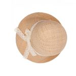 Fashion, accesorii si bijuterii - Femei - Accesorii femei - Caciuli si palarii femei - Palarie, Dama, din paie, Buticcochet, model cu snur decorativ, One size, Bej - PAL1635 - Infinity.ro